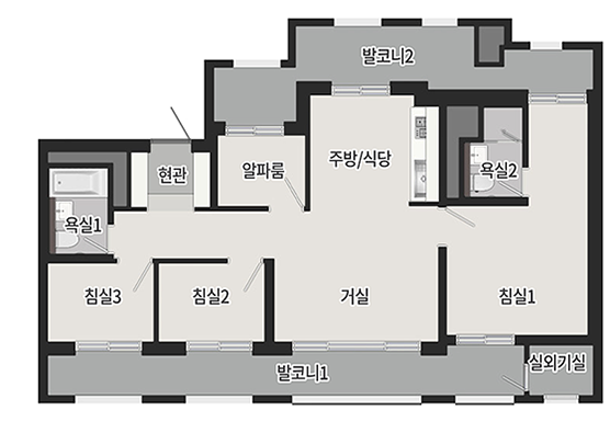 평택 화양 푸르지오의 84타입평형